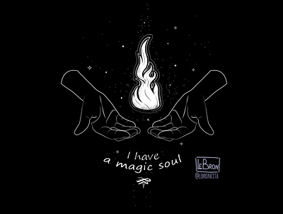 Magic Soul blackandwhite digitalart illustration lineart vector