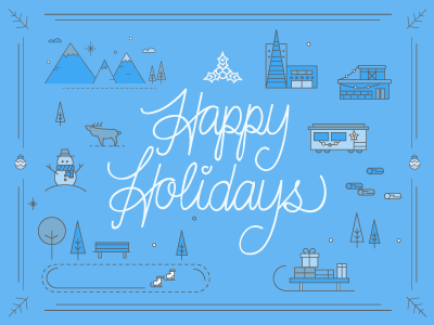 Happy Holidays holidays illustration