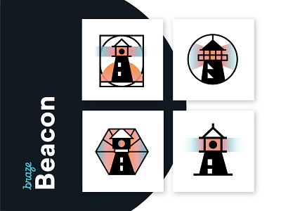 Beacon Logo Explorations braze design system identity design logo