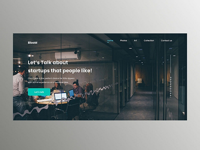 Design concept startup company Bloom branding design graphic design site startup ui ux