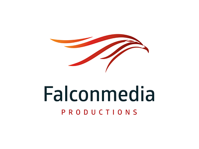 Falcon media abstract digital media eagle falcon hawk production red