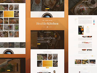 Healthy Kitchen - Food Blog Template blog cooking css design food healthy html kitchen template theme wedesign