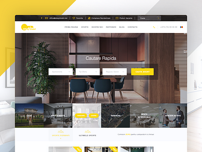 OkeyImobil - Homepage apartment design estate homepage layout real ui ux webdesign