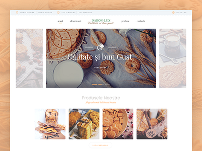 Daron-Lux Homepage Concept bake coffe cook cookies craft homepage milk ui ux webdesign