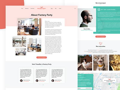 Coworking Space #2 - About page about conference coworking design green minimalism orange studio ui ux webdesign website workspace