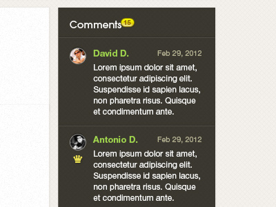 User Comments commenting comments profiles replies user