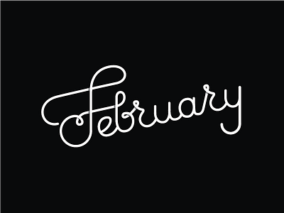 February graphic design hand lettering lettering script type typography