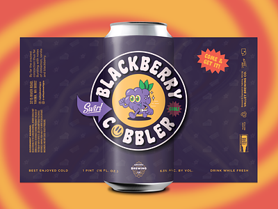 Blackberry Cobbler beer blackberry brewery can design cobbler