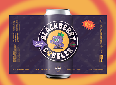Blackberry Cobbler beer blackberry brewery can design cobbler