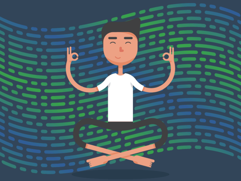 Meditation character meditate vector