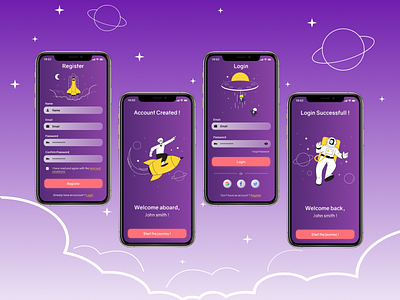 Astro app astronaut astronomy design galaxy mobile mobile app mobile app design mobileapp mobileappdesign sky ui