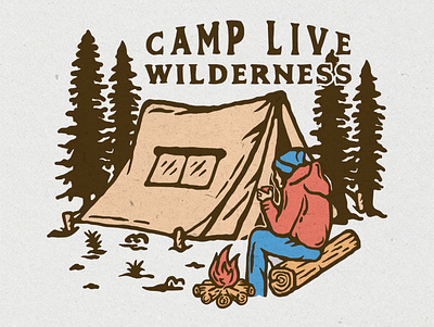 Camp Live Adventure adventure adventure logo apparel design apparel logo apparel mockup art branding campaign design camping design design art illustration vintage design vintage logo