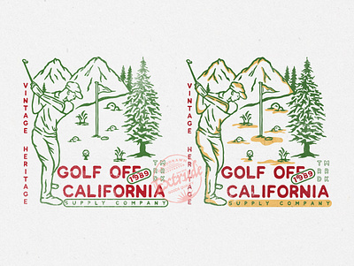 Golf California apparel design apparel logo apparel mockup art branding california design design art golf golf club illustration vintage design vintage logo