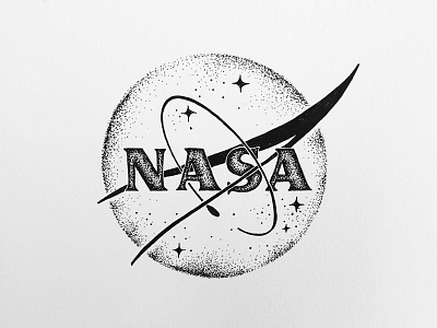 NASA drawing illustration ink nasa space stars