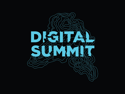 Digital Summit run t shirt topography track typography