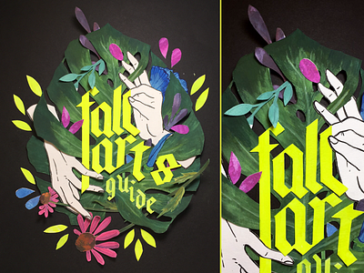 Inlander Fall Arts Cover floral hand inlander lettering monstera papercutting spokane