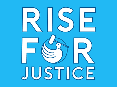 RISE FOR JUSTICE dove gavel justice logo spokane
