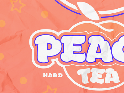 Peachy lettering peach peach tea tea typography