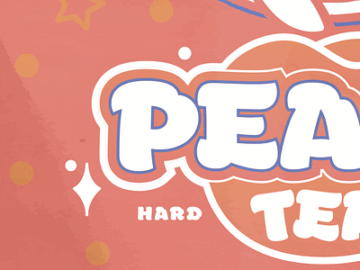 Peachier cute lettering peach peach tea sparkle typography