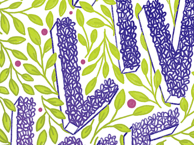 Lilac Lettering floral floral design florals hand lettering leaves lilac spokane typogrpahy