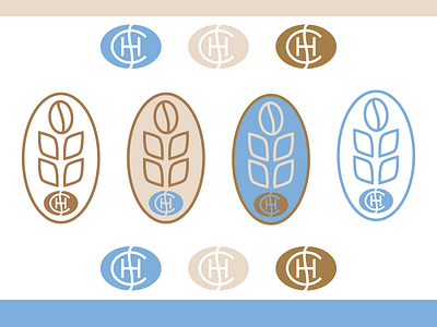 Coffee Bean & Wheat branding coffee illustration lettering monogram stamp typoography wheat