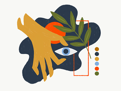 take this eye floral hand illustration leaf sun