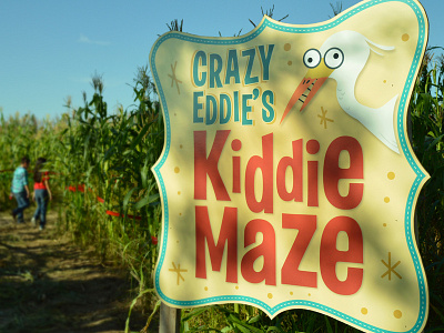 El Paso's Corn Maze brand corn design environmental graphic logo marketing maze outdoors