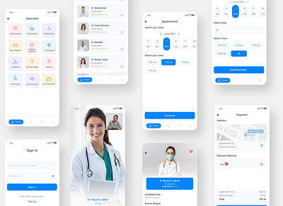 Medical App UI app design mdical app mobile app ui ui design ui ux