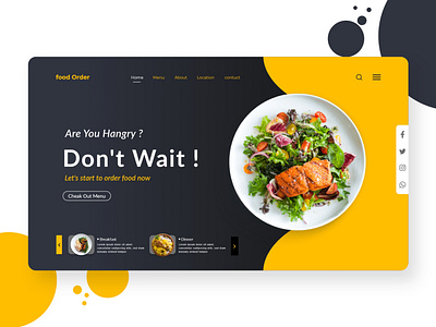 Food Landing Page Design landing page ui design ui ux web design web ui design