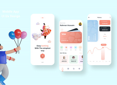 Mobile app Ui app design branding design illustration landing page logo mobile app ui ui design ui ux