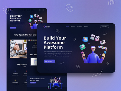 landing page design branding graphic design illustration lan landing page ui ui design ui ux web design