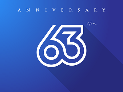 63 Number Anniversary 63 63 logo 63 number app icon logo minimal