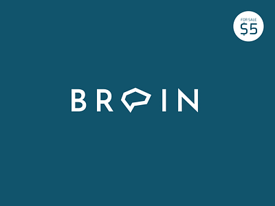 Brain Logo $5 blue brain brain logo creative it logo modern smart