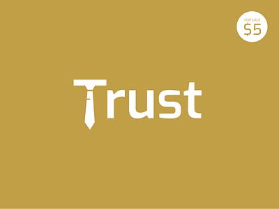 Trust Logo $5 gold logo modern logo professional logo simple logo trust logo