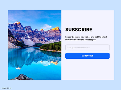 Daily UI #026 - Subscribe