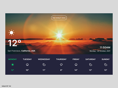 Daily UI #037 - Weather