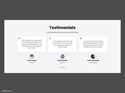 Daily UI #039 - Testimonials 39 app app mobile comments daily ui dailyui design testimonials ui