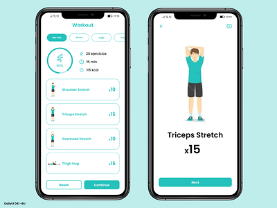 Daily UI #041 - Workout Tracker 41 app app mobile arms daily ui dailyui design exercise legs strong tracker trainer training ui workout workout tracker