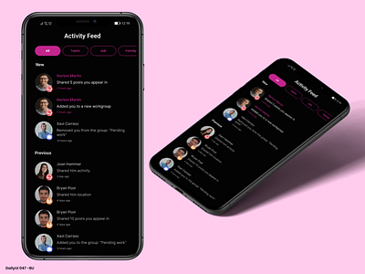 Daily UI #047 - Activity Feed 47 activity activity feed app app mobile daily ui dailyui design feed ui