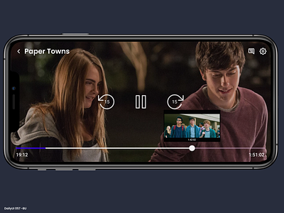 Daily UI #057 - Video Player 57 app app mobile daily ui dailyui design movie paper towns player ui video video player