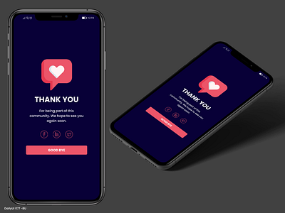 Daily UI #077 - Thank You app app mobile daily ui dailyui design thank you thanks ui