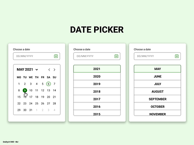 Daily UI #080 - Date Picker 80 app app mobile daily ui dailyui date date picker design ui