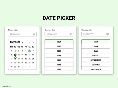 Daily UI #080 - Date Picker