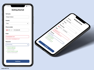 Daily UI #082 - Form 82 app app mobile daily ui dailyui design form sing up ui