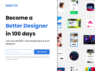 Daily UI #100 - Redesign Daily UI Landing Page