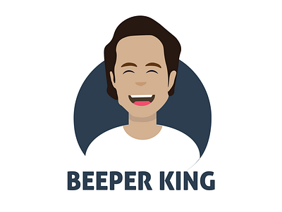 Beeper King 30 rock beeper king dennis duffy flat illustration