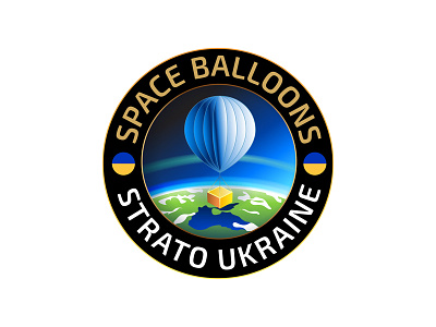 Strato Ukraine emblem balloon emblem logo space stratosphere ukraine