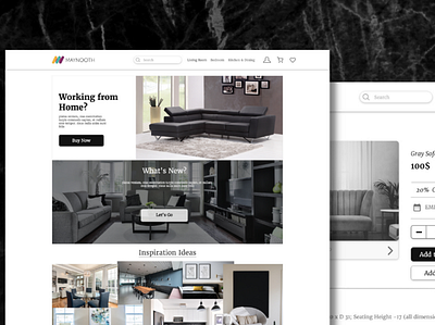 Maynooth Furniture adobe xd app branding design furniture illustration maynooth ui website design