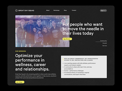 Website Design for Great Day Squad