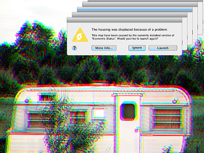 Displaced Housing Poster animation branding design displacement glitch identity logo poster restart type vector web